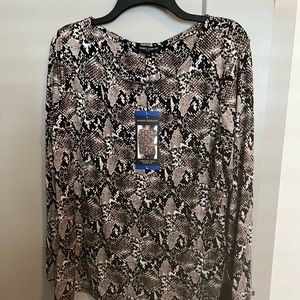 Animal Print soft long sleeve top